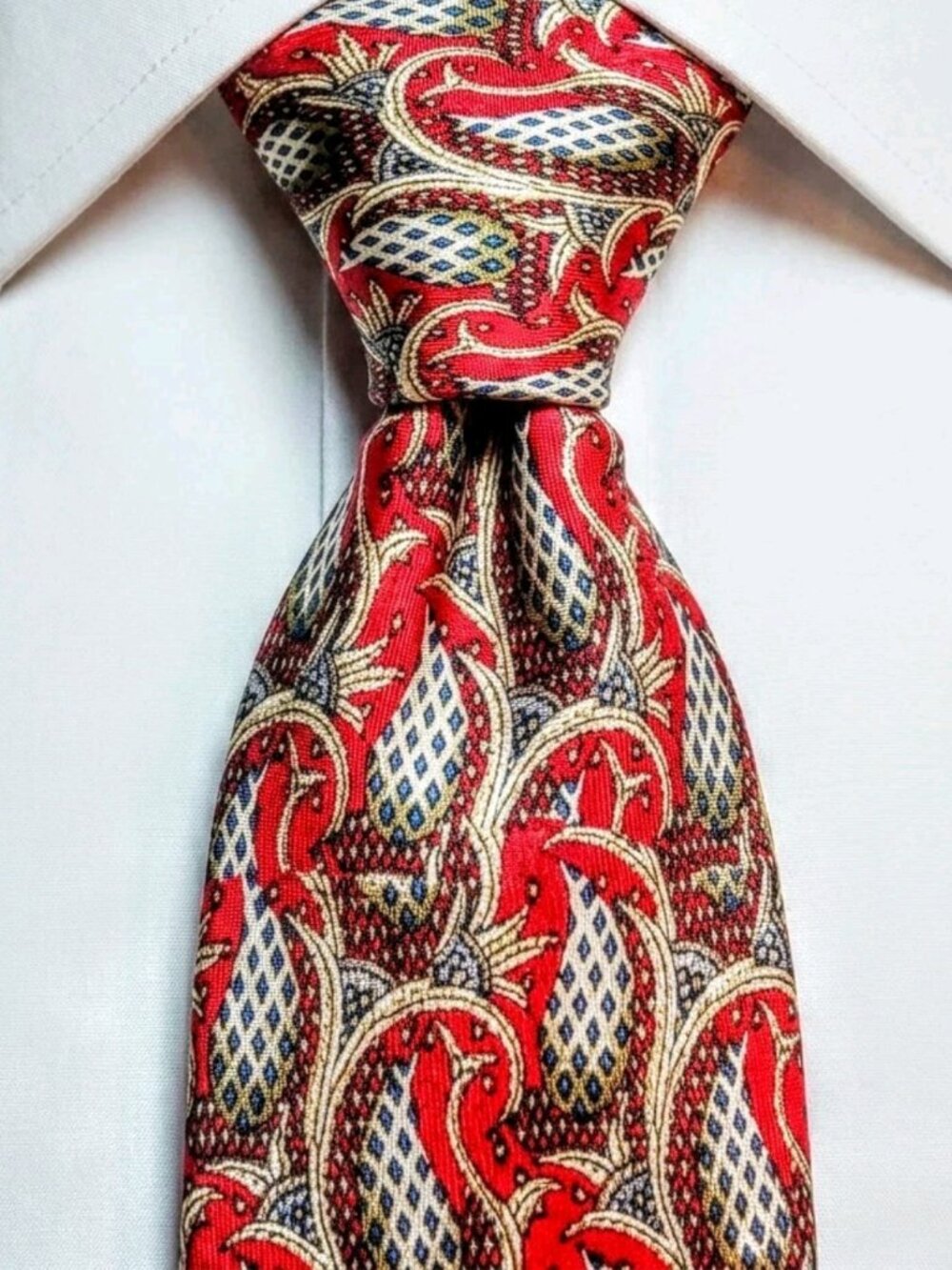 RARE 1990s GANT "LIMITED EDITION" Shimmering Persian Paisley Silk Maximalist Tie